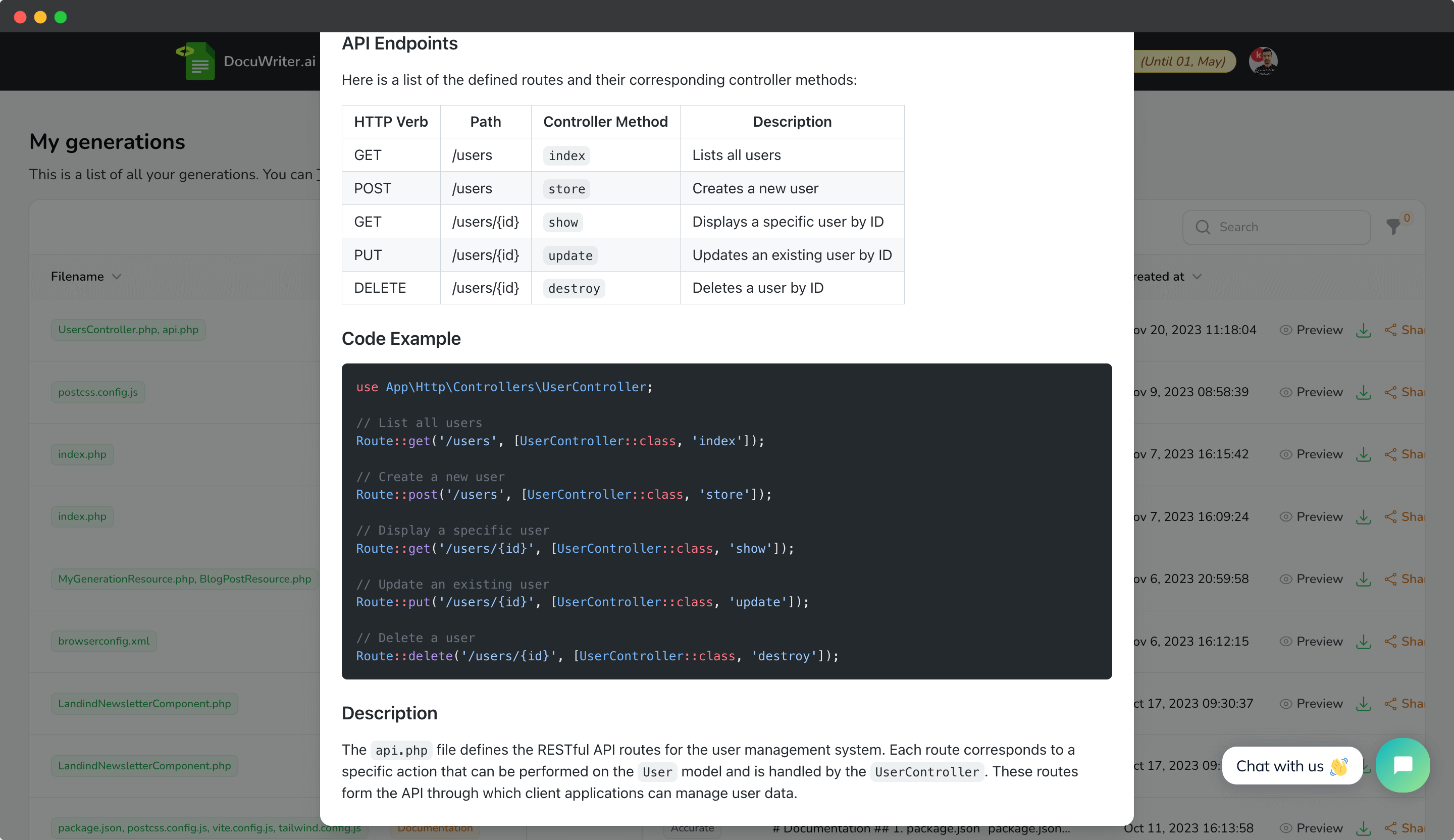 DocuWriter.ai AI Code Documentation Generator