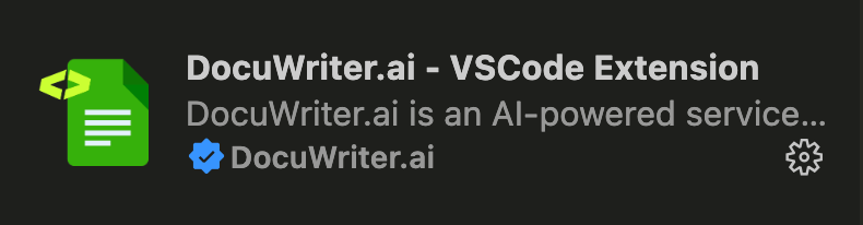 DocuWriter.ai VSCode extension